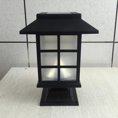 1/2 Pack Balcony Post Light Fixture Waterproof LED Solar Post Lamp in White/Warm