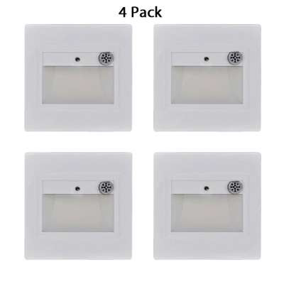 1/4 Pack Deck Light Dusk to Dawn Sensor and Sound Activated Landscape Light in Warm/White