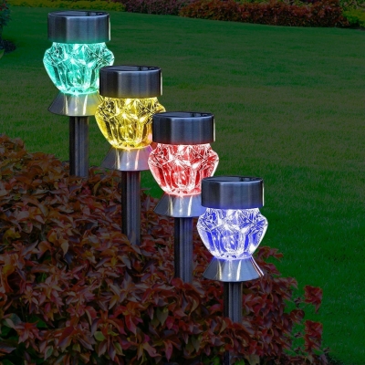 Solar Powered Path Lights 4 Pcs 0.06W LED Waterproof Landscape Light with Spike Stand for Garden