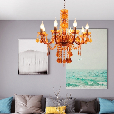 Height Adjustable Chandelier with 18