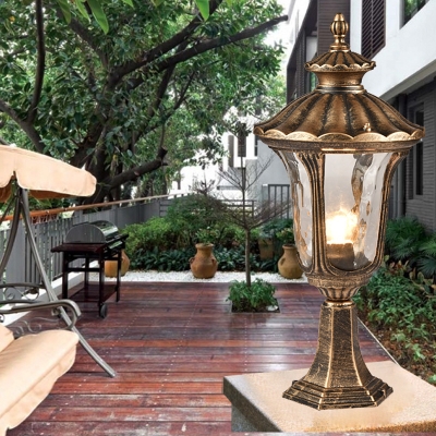 Pack of 1 Water-Resistant Post Lantern Balcony Garden LED Post Lighting in Black/Bronze