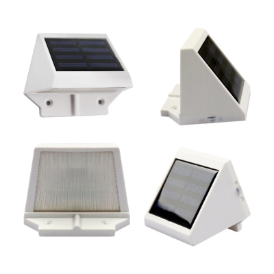 4 LED Solar Powered Lights Driveway Waterproof Dusk To Dawn Sensor Deck Lights in White/Warm