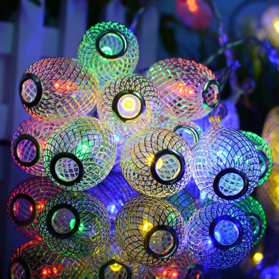 2-Pack 30 Lights String Lamp Garden Yard Decorative 33ft Oval Waterproof LED Twinkle Lights