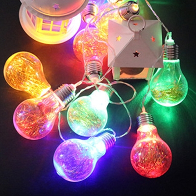 Pack of 2 Solar Bulb String Lights 30 LED 20ft Waterproof Fairy Lights in Warm/Multi-Color