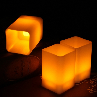 Rectangle Waterproof Flameless Candles Pack of 12 LED Candle Light for Home Decoration Party