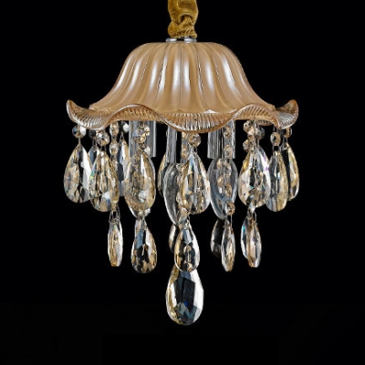 3 Lights Scalloped Chandelier Light with 19.5