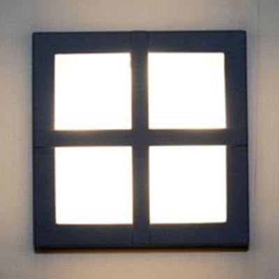 Square Security Lighting LED Modern Waterproof 1 LED Wall Light in Warm/White