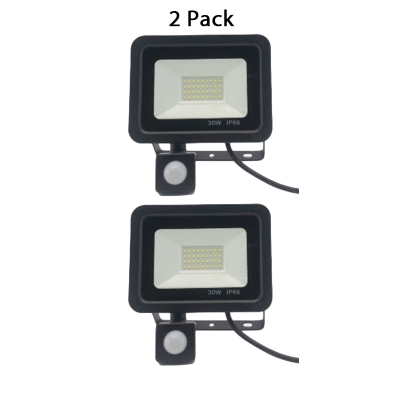 1/2 Pack Waterproof Security Lamp with Motion Sensor Wireless LED Flood Light in White