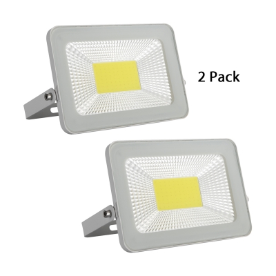 1/2 Pack Waterproof Security Light Yard Wireless LED Flood Light in White
