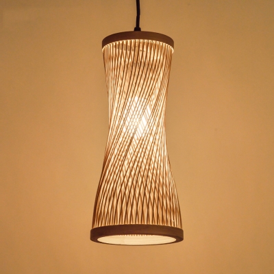 Bamboo Hourglass Hanging Lamp Asian, Asian Style Hanging Lamps