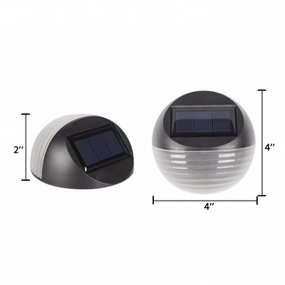 2-Pack Globe Solar Wall Lighting Front Door 6 LED Easy-to-Install Waterproof Security Lamps