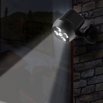 Solar Motion Sensor Light Outdoor Dim Light Sensor Waterproof 4-LED Spotlight for Front Door