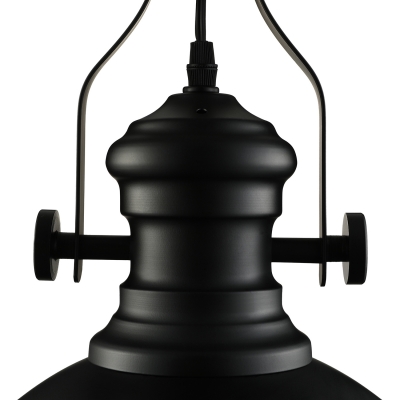 Industrial Style 12'' Wide Black Pendant Light with Diffuser