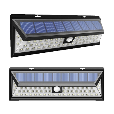 Rectangle Solar Light Outdoor 54/90 LED Motion Sensor and Dusk to Dawn Sensor Deck Light