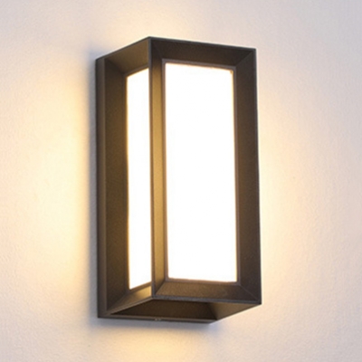 Rectangle Sconce Light 2 LED Modern Waterproof Wall Lighting for Fence Patio