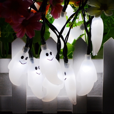 2-Pack White/Multi-Color String Lights 20ft 30 LED Solar Hanging String Lights with Sprite Decoration