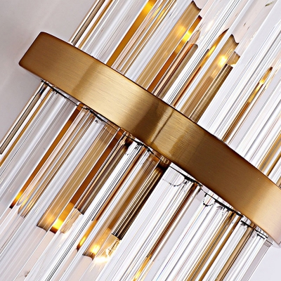 Clear Crystal Sconce Light 2 Lights Modern Sconce Wall Light in Gold for Living Room