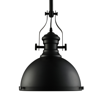 Industrial Style 12'' Wide Black Pendant Light with Diffuser