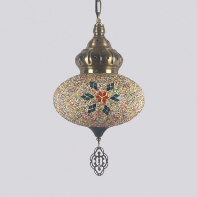 Spherical Small Pendant Lighting Mosaic Vintage Ceiling Lighting for Living Room