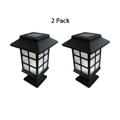 1/2 Pack Balcony Post Light Fixture Waterproof LED Solar Post Lamp in White/Warm