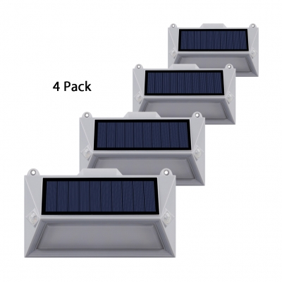 1/2/4-Pack Solar Powered Lights Pathway 18 LED Motion Activated Deck Lights in White