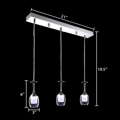Crystal Pendant Lights for Kitchen Island with 19.5