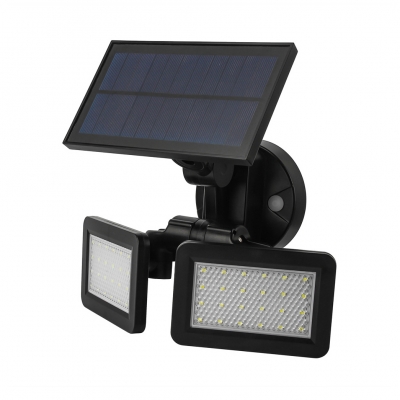Rotatable Solar Light with Radar Sensor and Dusk to Dawn Sensor 48-LED Security Light for Yard
