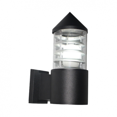 Black/Gray Security Lighting 1 LED Wireless Clear/Frosted Glass Wall Lighting for Driveway Yard