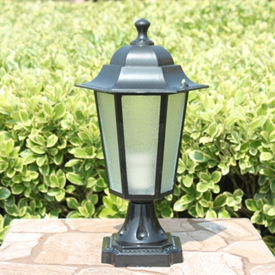 Water-Resistant Hexagon LED Post Lighting for Pathway Balcony Pack of 1/2 Post Lamp in Black/Bronze