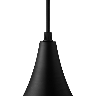 Conical Metal Single Pendant Light in Silver/Gold/Black/White for Dining Room Bedroom Cafe