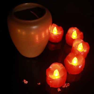 Waterproof Fake Candles Birthday Party 12 Pack Pillar Tealights in White/Warm/Neutral