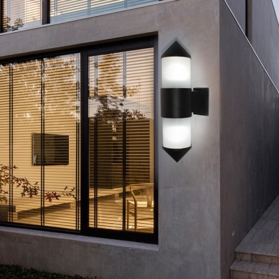 Metal Waterproof Linear Wall Lighting 10 LED Security Wall Light in Black for Pathway Fence