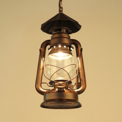 Kerosene Hanging Lamp Kitchen Single Light Vintage Antique Pendant Lamp in Black/Copper/Bronze
