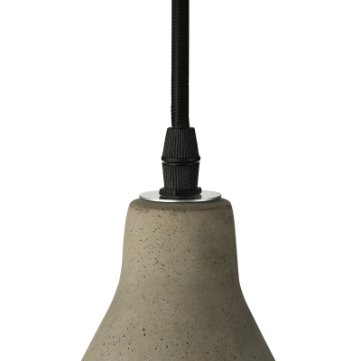 Cement Style Frosted Glass Single Light Pendant Light in Grey