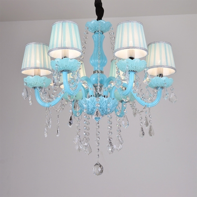 Clear Crystal Candle Chandelier with 12