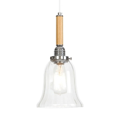 Antique Hanging Light Clear Glass Single Light Pendant Lamp for Living Room