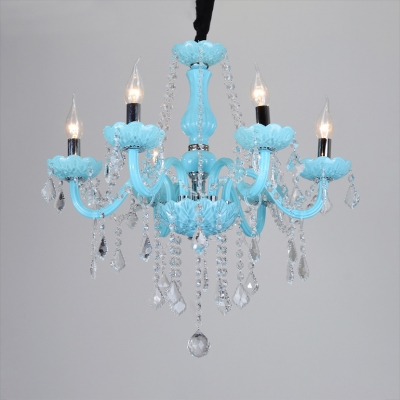 Clear Crystal Candle Chandelier With 12, Crystal Candle Chandelier Standard Sizes