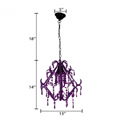 Clear Crystal Light Fixture 1 Light Modern Chandelier with 18