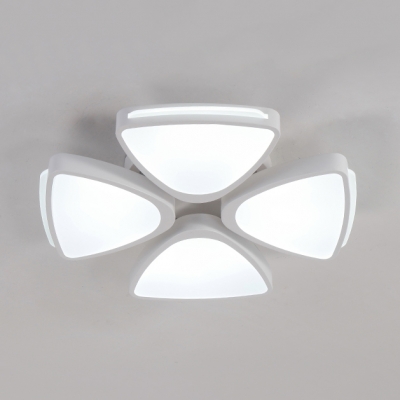 Contemporary Petal Flush Ceiling Light Acrylic LED Ceiling Fixture in White/Warm for Bedroom