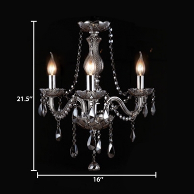 Modern Adjustable Candle Chandelier with 19.5