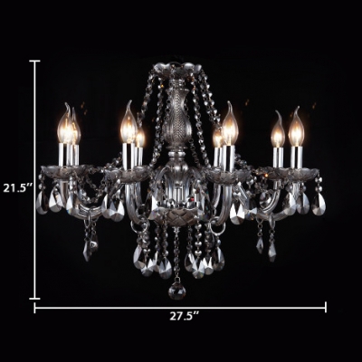 Modern Adjustable Candle Chandelier with 19.5