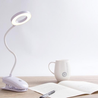 3 Lighting Modes LED Desk Light Flexible Gooseneck Touch Sensor Reading Light with Clip and USB Charging Port