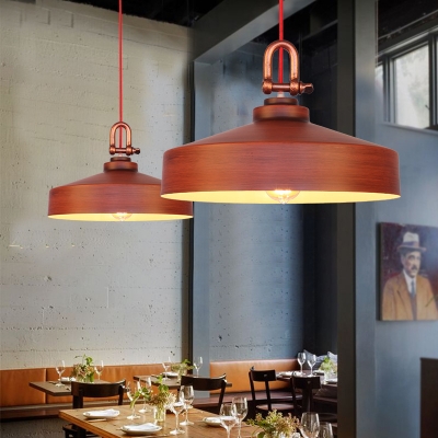 Barn Shape Pendant Light Single Light Industrial Metal Ceiling Fixture for Restaurant Shop
