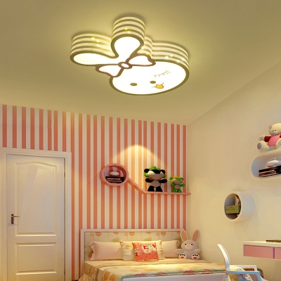 Creative Rabbit/Rainbow Shape Light Fixture Acrylic Warm Lighting/Stepless Dimming Ceiling Mount Light for Boy Girl Room