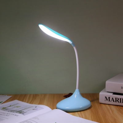 USB Charging Port Desk Lamp Pack of 2 Foldable Rotatable White/Blue LED Reading Light for Office Bedroom