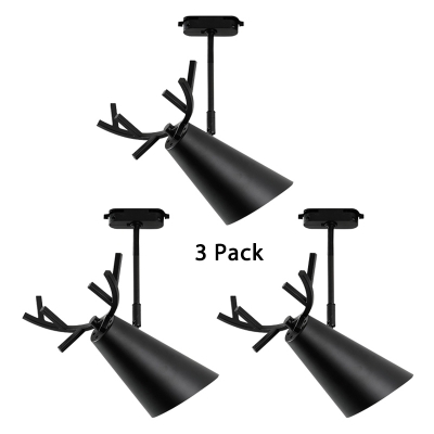 3 Pack 1 Light Deer Horn Track Light Modern Metal Rotatable Led Spot