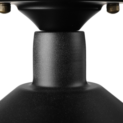 Industrial Semi Flush Mount Lighting in Polished Black