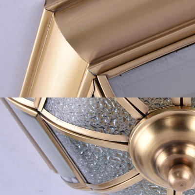 Living Room Bowl Ceiling Lamp Metal 3/4/6 Lights Elegant Style Brass Flush Mount Light