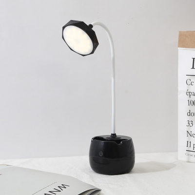 Pen Holder Design LED Desk Light USB Charging Port Flexible Gooseneck Reading Light with Touch Sensor