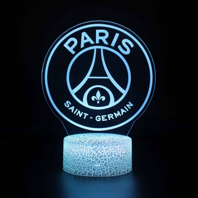 Soccer Element Pattern 3D Night Light with Touch Sensor 7 Color Changing LED Illusion Light for Birthday Gift
